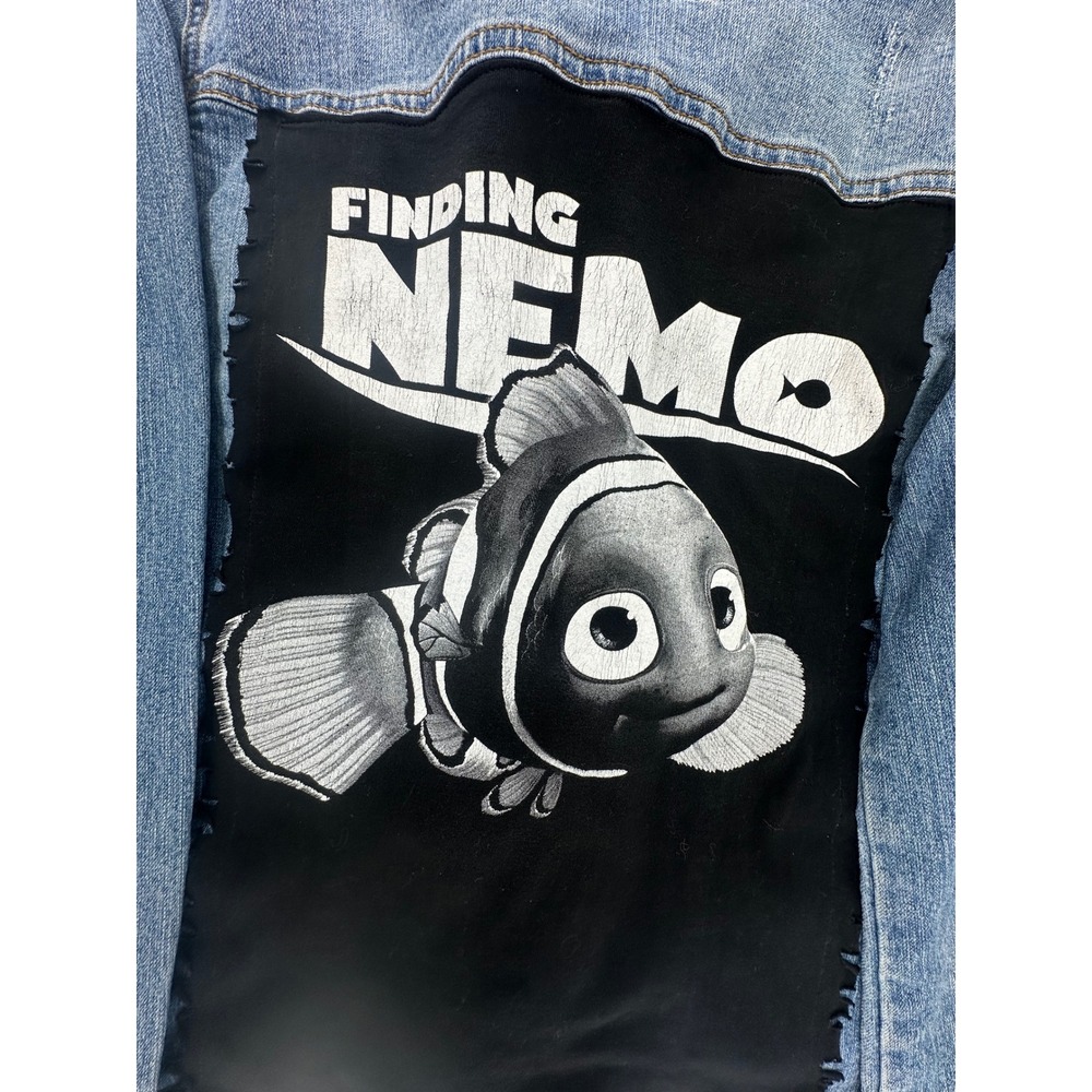 Cavalini Finding Nemo Disney Denim Jacket Blue Medium Wash Womens Size Medium - Picture 14 of 15
